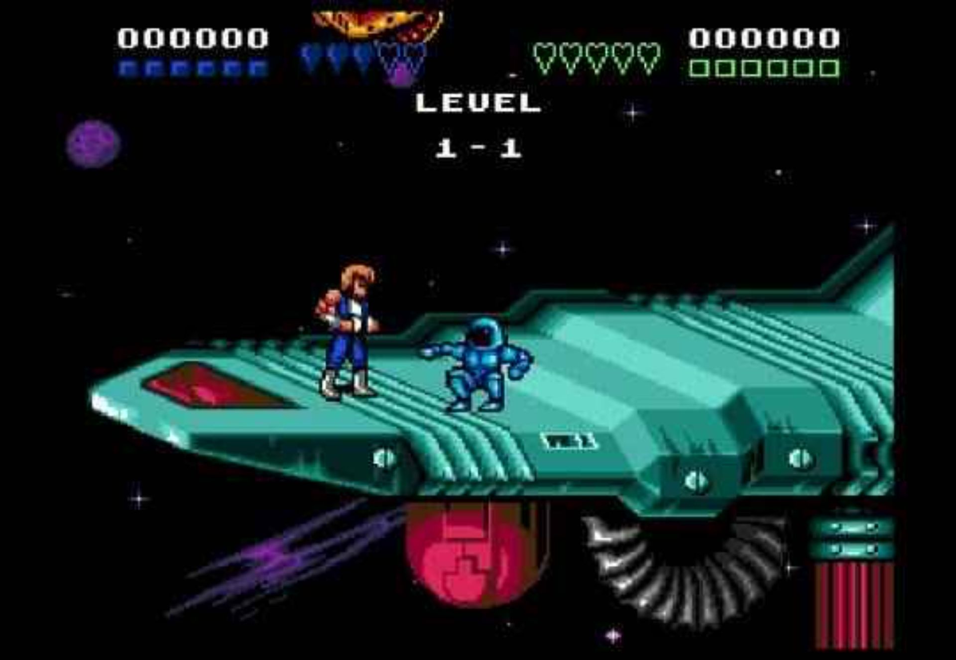 忍者蛙与双截龙MD游戏截图第13张