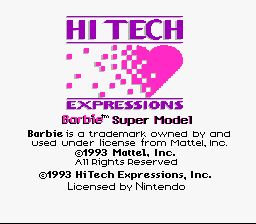 芭比：超级模特儿SFC游戏截图第1张