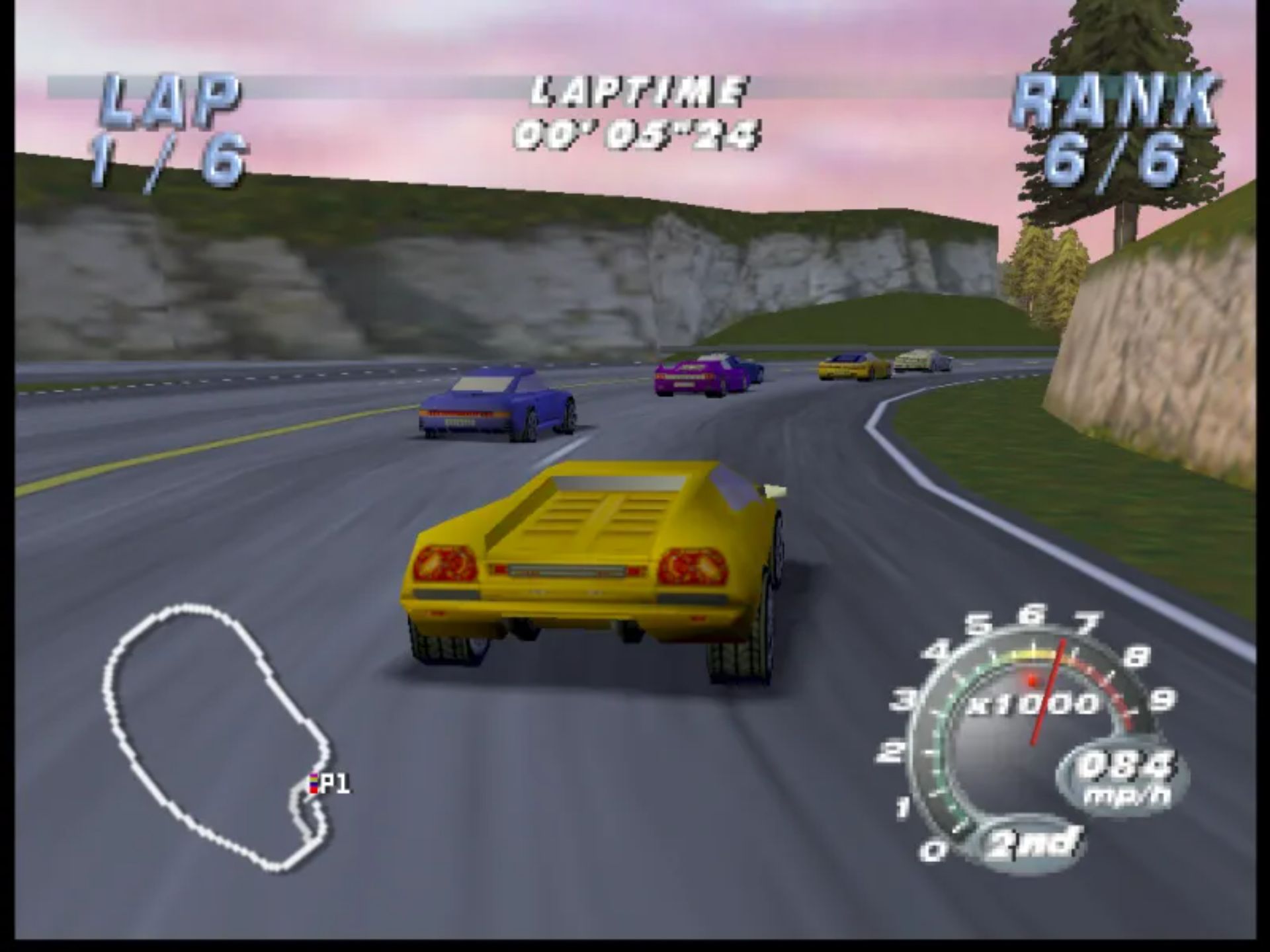 兰博基尼赛车N64游戏截图第12张