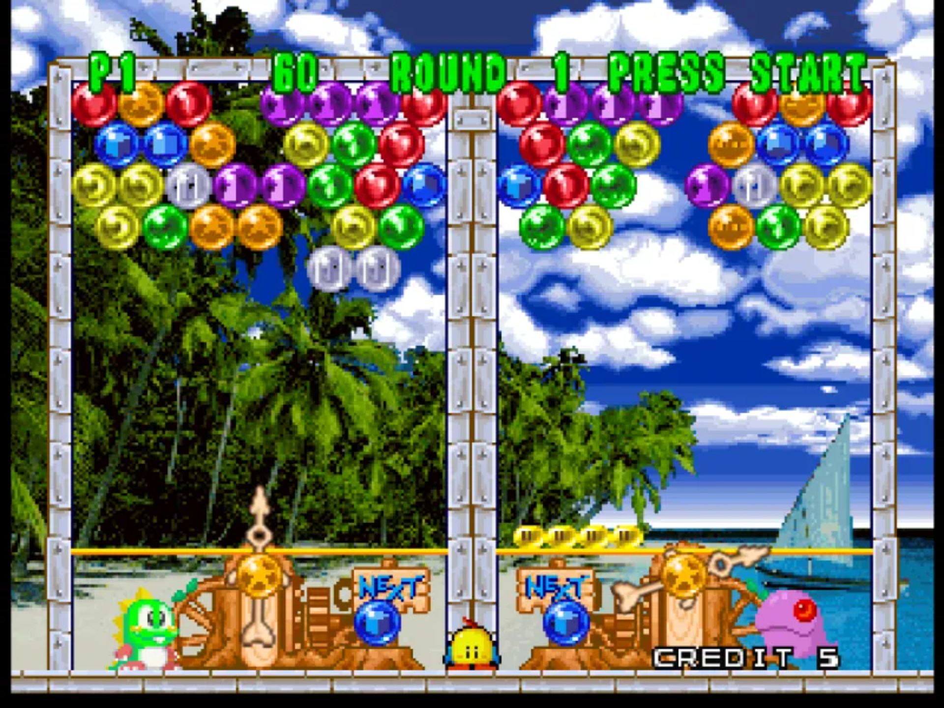 泡泡龙2：街机版N64游戏截图第5张