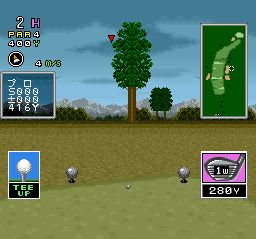 芹泽信雄的高尔夫／机器人高尔夫SFC游戏截图第23张