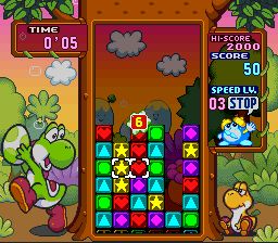 花仙子方块／耀西俄罗斯方块SFC游戏截图第9张