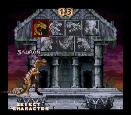 恐龙格斗／原始之怒SFC游戏截图第3张