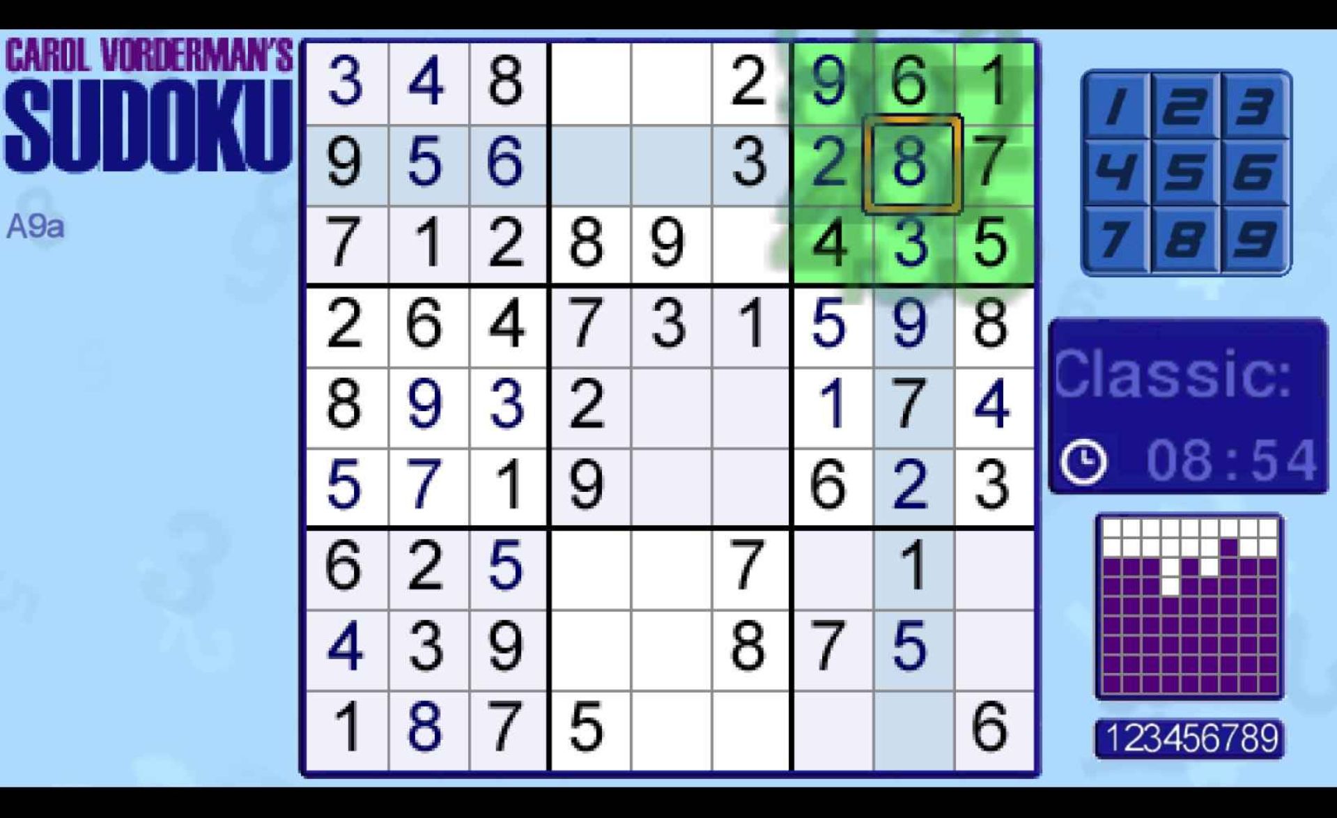 卡罗尔沃德曼的数独PSP游戏截图第5张