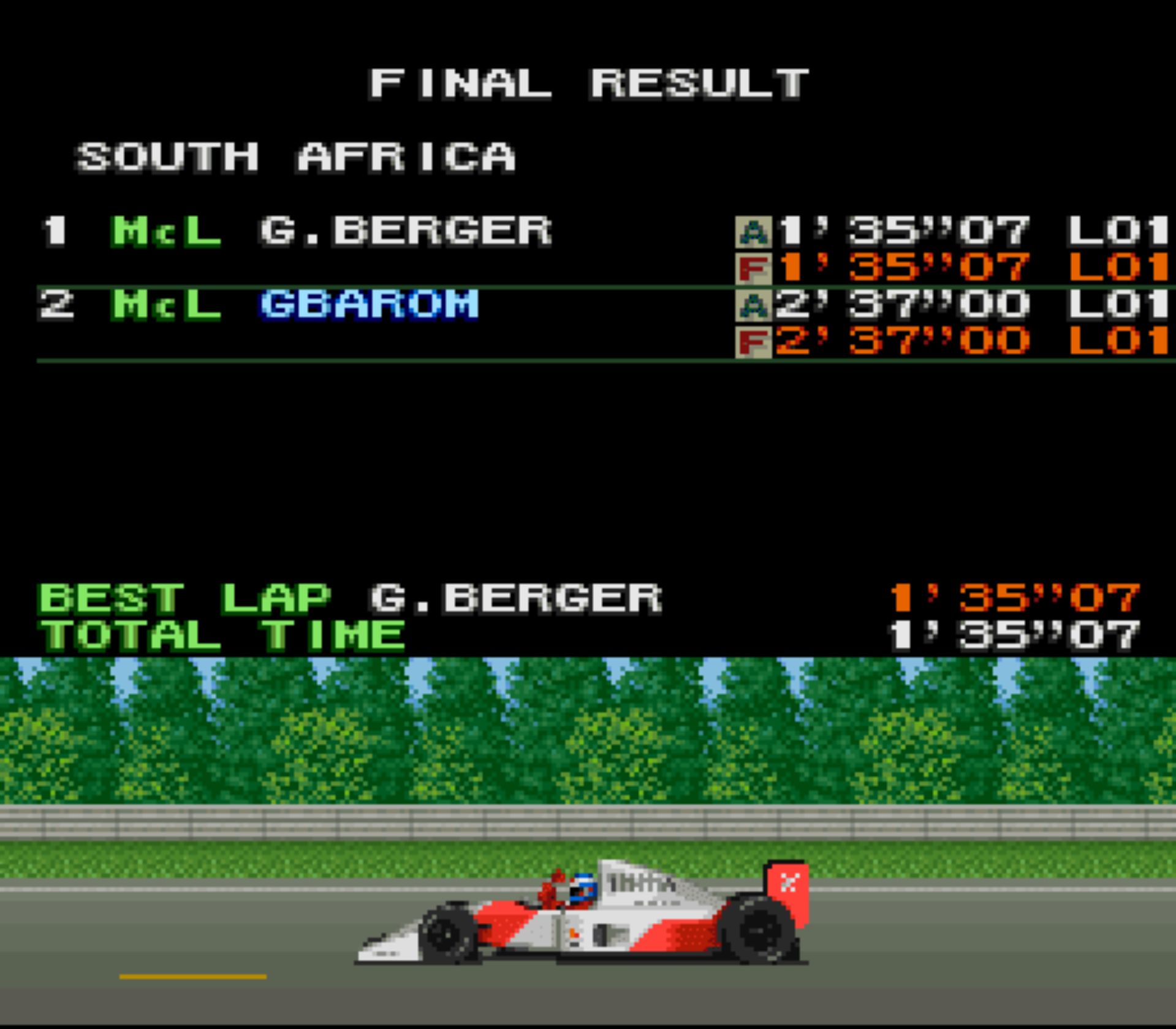 休曼F1大奖赛1SFC游戏截图第13张